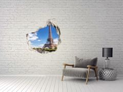 Wallmuralia Fototapeta díra na zeď 3D Eiffelova věž Paříž 75x75 cm