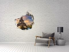 Wallmuralia Fototapeta díra na zeď 3D Eiffelova věž Paříž 100x100 cm