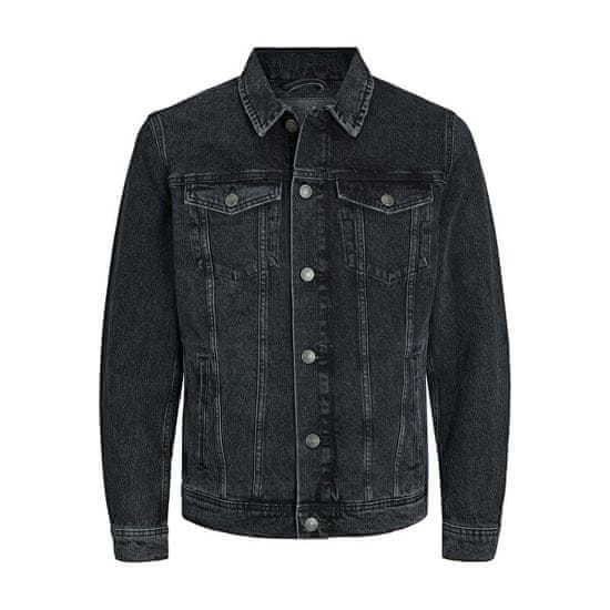 Jack&Jones Pánská džínová bunda JJIJEAN 12223613 Black Denim