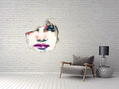 Wallmuralia Díra 3D fototapeta na stěnu Portrét ženy 100x100 cm