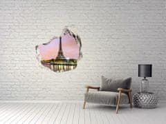 Wallmuralia Fototapeta díra na zeď 3D Eiffelova věž Paříž 75x75 cm