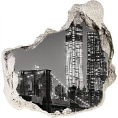 Wallmuralia Fototapeta díra na zeď 3D Manhattan noc 75x75 cm