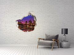 Wallmuralia Fototapeta díra na zeď 3D Manhattan západ 100x100 cm