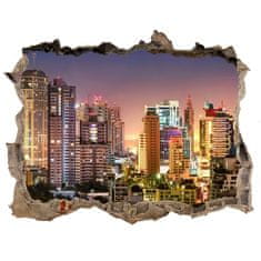 Wallmuralia Fototapeta díra na zeď Bangkok noc 95x64 cm