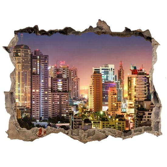 Wallmuralia Fototapeta díra na zeď Bangkok noc