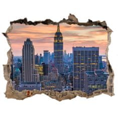 Wallmuralia Fototapeta díra na zeď 3D Manhattan New York 120x81 cm