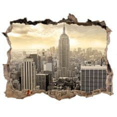 Wallmuralia Fototapeta díra na zeď 3D Manhattan New York 95x64 cm