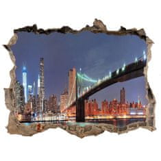 Wallmuralia Fototapeta díra na zeď 3D Manhattan New York 95x64 cm