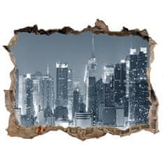 Wallmuralia Fototapeta díra na zeď 3D Manhattan New York 95x64 cm