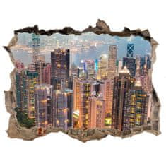 Wallmuralia Fototapeta díra na zeď 3D nálepka Hongkong 95x64 cm