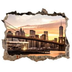 Wallmuralia Fototapeta díra na zeď 3D Brooklynský most 95x64 cm