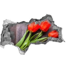 Wallmuralia Samolepící nálepka Červené tulipány 115x88 cm