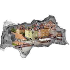 Wallmuralia Fototapeta díra na zeď 3D Varšava Polsko 95x73 cm