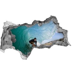 Wallmuralia Fototapeta díra na zeď 3D Surfař na vlně 115x88 cm