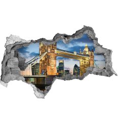 Wallmuralia Fototapeta díra na zeď 3D Tower bridge Londýn 95x73 cm