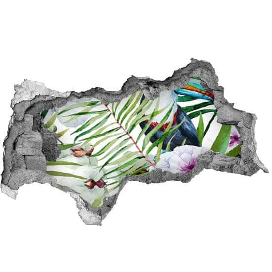 Wallmuralia Díra 3D foto tapeta nálepka Tukan tropy