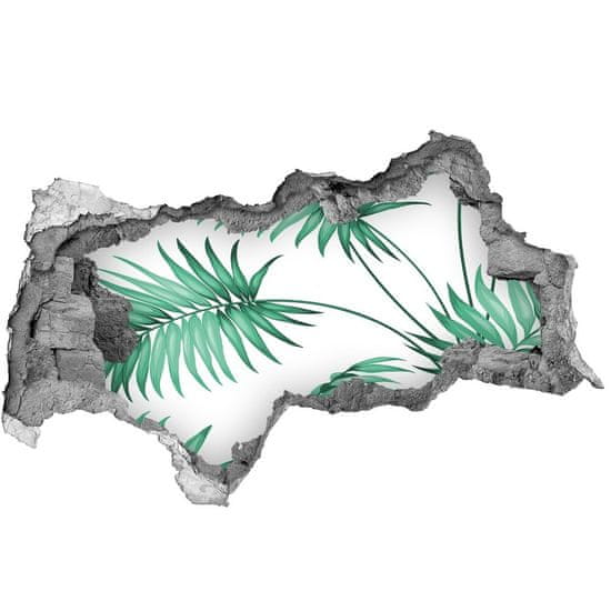Wallmuralia 3D díra na zeď Tropické listí