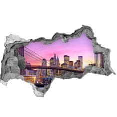 Wallmuralia Fototapeta díra na zeď 3D Manhattan New York 95x73 cm