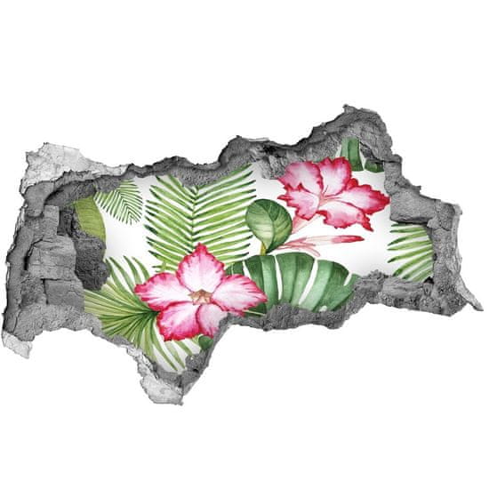 Wallmuralia 3D díra na zeď Tropické květiny