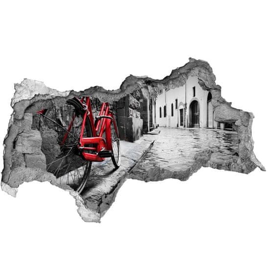 Wallmuralia Díra 3D foto tapeta nálepka Červené kolo