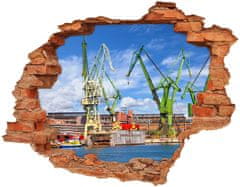 Wallmuralia Fototapeta díra na zeď 3D Loděnice Gdaňsk 90x70 cm