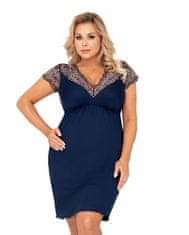 Donna Luxusní noční košilka Greta II tmavě modrá plus size 5XL