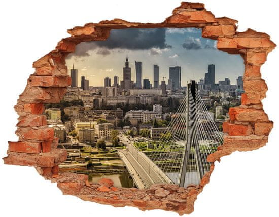 Wallmuralia Fototapeta díra na zeď 3D Varšava Polsko