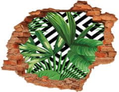 Wallmuralia 3D díra nálepka Tropické listí 120x93 cm