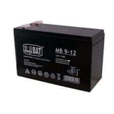 Lean-toys Agm Gelová Baterie Pro Auto Na 12V9Ah Baterii