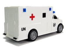 Lean-toys Auto Ambulance S Pohonem Ambulance 1:20 Zvukem