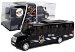 Policejní autobus černý se zvukem tahu