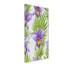 Wallmuralia Vertikální Foto obraz skleněný svislý Orchidej a palmy 50x125 cm 2 úchytky