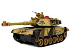 Lean-toys Velký Tank Na Dálkové Ovládání R/C 2.4 Ghz Světla O