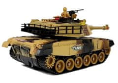 Lean-toys Velký Tank Na Dálkové Ovládání R/C 2.4 Ghz Světla O