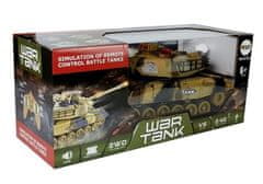 Lean-toys Velký Tank Na Dálkové Ovládání R/C 2.4 Ghz Světla O