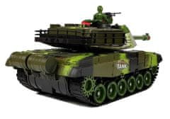 Velký R/C 2,4 Ghz dálkově ovládaný tank Světla Zvuk Střelba Zelená