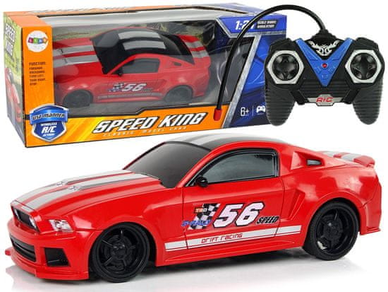 Lean-toys Auto Sportovní R/C 1:24 Závody Červené Ztmaví