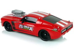 Lean-toys Auto Sportovní R/C 1:16 Červené Bílé Pásy Dálkové Ovládání