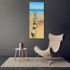 Wallmuralia Vertikální Foto obraz sklo tvrzené Vlnolam 50x125 cm 4 úchytky