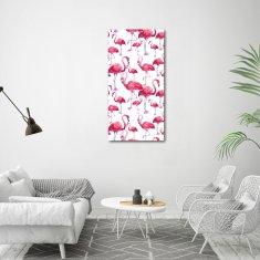 Wallmuralia Vertikální Foto-obrah sklo tvrzené Plameňáci 60x120 cm 2 úchytky