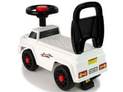 Lean-toys Auto Odrážedlo Qx-5500- 2 Klakson Opěradlo Bílá