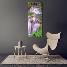 Wallmuralia Vertikální Foto-obrah sklo tvrzené Vodopád 50x125 cm 2 úchytky