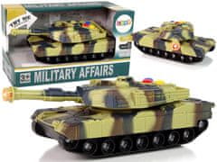 Lean-toys Vojenský Tank 1:32 Moro Hnědý Zvuk Světla