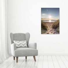 Wallmuralia Vertikální Foto obraz skleněný svislý Mořské duny 70x100 cm 2 úchytky