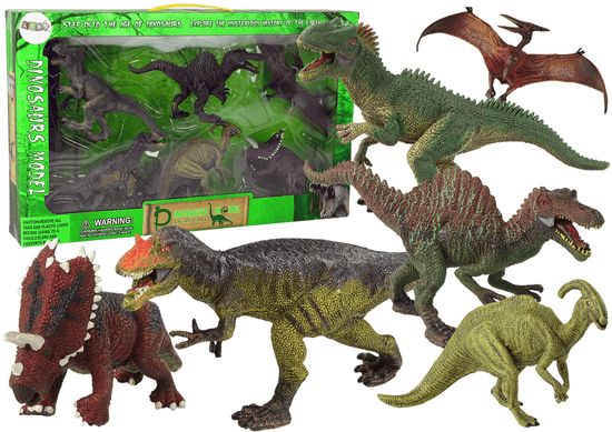 shumee Velká sada dinosaurů 6 kusů Prehistorické vzorky dinosaurů