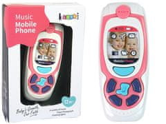 Lean-toys Dětský Vzdělávací Mobilní Telefon Melodie Růží