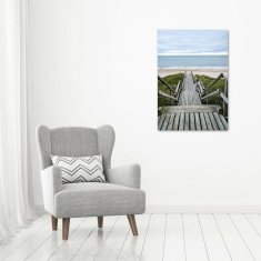 Wallmuralia Vertikální Foto obraz skleněný svislý Stezka na pláž 70x100 cm 2 úchytky