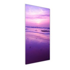 Wallmuralia Vertikální Fotoobraz na skle Západ slunce moře 50x125 cm 4 úchytky