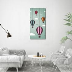 Wallmuralia Vertikální Fotoobraz na skle Létající balony 60x120 cm 2 úchytky