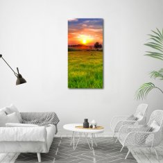 Wallmuralia Vertikální Foto obraz sklo tvrzené Západ slunce 60x120 cm 4 úchytky